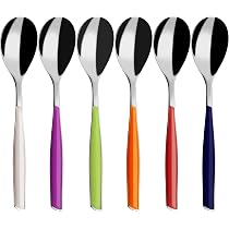 Inox 18/10 Lave-vaisselle Cuillères à Café Bugatti Glamour Lot De 6 - Acier 18/10 Poignée Orange Couvert Bugatti