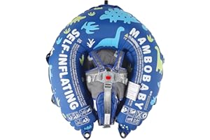 ‎HECCEI HECCEI Schwimmring Baby, Mambobaby Selbstaufblasbar Baby Schwimmhilfe Kompaktes Faltbares Design Schwimmreifen Perfekter Schwimmtrainer für Kinder von 3 bis 24 Monaten