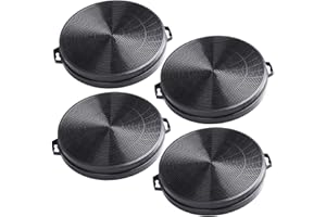 AquaHouse Lot de 4 filtres à charbon compatibles CHF02H pour hotte aspirante Whirlpool CHF210 Wpro FAC539 B210, Constructa CD6615001 CD6615003 CD6615006, Zanussi
