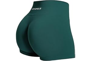 JOYSPELS Womens Seamless Gym Shorts - High Waist Booty Running Yoga Sports Workout Activewear Shorts for Women