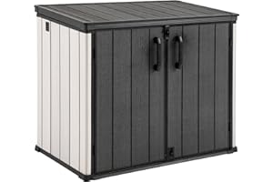 Aweather 1200L Heavy-Duty Lockable Weather-Resistant Sloped-Roof Dual-Open Storage Box 142 x 86 x 121cm - Multi-Purpose Indoor/Outdoor Storage for Cushions, Tools, Toys | Patio, Backyard Chest