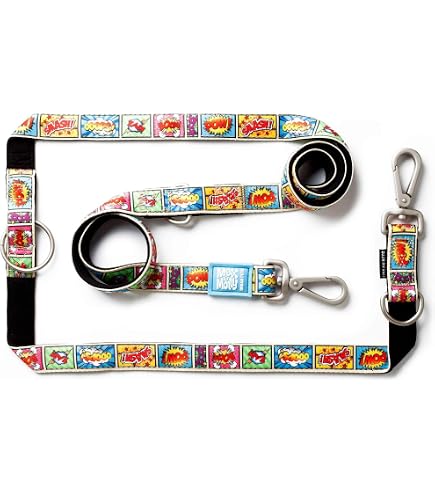 Max & Molly Multifunktionsleine – Neopren Gepolstert, 7 Nutzungsarten, Waschbar – Jelly Bears Design