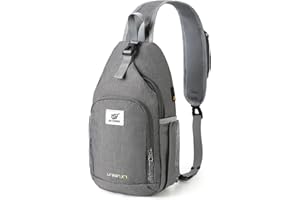 SKYSPER Bolsa de Pecho para Hombres Mujeres Protección RFID Bolso de Hombro Mochila de Pecho Bandoleras Pequeñas Bolsos Cruzados Impermeable para Acampar Deportes Casual