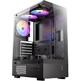 Antec VCX300 ARGB, 750W 80+ Bronze PSU Dahil, 5x120mm ARGB Fan, 270&deg; Panoramik Temperli Cam, ATX Mid-Tower Oyuncu Kasası, Siy