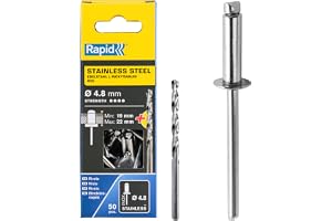 Rapid Blindnitar Rostfritt Stål Ø4.8 x 25 mm, 19-22 mm Greppvidd, 50-pack