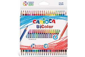 CARIOCA Crayons Triangulaire BiColor - 24 Pcs