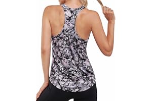 Promover Yoga Débardeurs Femmes Sexy Pilates Sport Gilet Lâche Gym Gilet Extensible à Séchage Rapide Anti-humidité Respirant Fitness Running Workout Chemises sans Manches