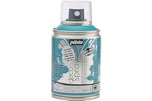 PEBEO - Peinture Acrylique en Spray - Pour la Décoration Multi Supports en Intérieur et Extérieur - Base Eau, Faible Odeur - 100 ml - Finition Mate - Coloris Turquoise