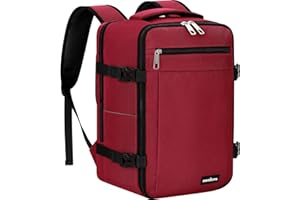 MOCOCITO Underseat Cabin Bag 40x20x25 Ideal for Ryanair Ryan Air Bag Travel Backpack Backpack for Travelling Carry On Laptop Bag Fit 15.6’’ Laptop with Cable Hole Hand Luggage Bag,Cabin Size 20L-Red
