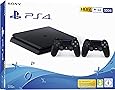 PlayStation 4 - Konsole (500 GB, schwarz, slim, F-Chassis) + zweiter DualShock 4 Controller
