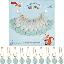 NBEADS 24 pz Segnapunti A Tema Alimentare, Charms Segnapunti per Uncinetto in Smalto Lega, Gancio A Leva Rimovibile, Marcatori per Maglieria, per Maglieria, Tessitura, Cucito, Creazione di Gioielli