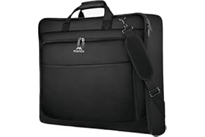 MATEIN Suit Carrier for Men, Travel Garment Bags with Strap for Business, Travel Suit Bag for Men Women, Waterproof Wrinkle Free Garment Covers (BLACK)