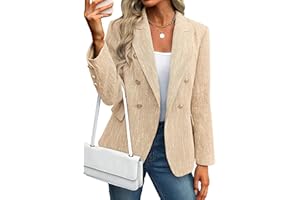 GÉNÉRIQUE Blazer Femme Chic Et Elegant Veste Tailleur Femme Long Ceremonie Décontractée Jacket Automne Travail Blouson Mi Saison