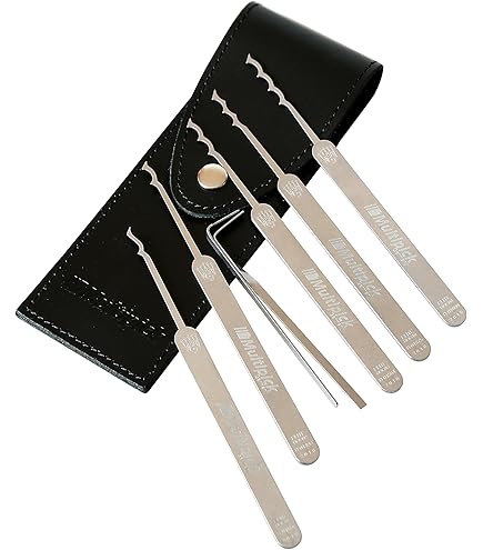 Multipick® Set van 4 sleuteltrekkers, verwijdert gebroken sleutels en vreemde voorwerpen uit het slot, professionele haakset