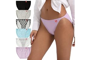 INNERSY Underbyxor dam bomull trosor höga ben hipster underkläder kvinnor sport trosor 6-pack