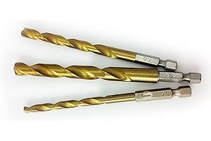 WEPO TITAN Bohrer mit Sechskantschaft HSS-TIN Spiralbohrer mit Bit-Aufnahme 1-10 mm