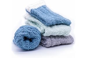 Netrox® | Calcetines acogedores y suaves | de casa cálidos para el invierno | de invierno mullidos y acogedores, calcetines navideños para mujeres y niños