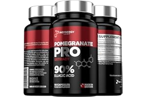 INSYNERGY LABS Pomegranate PRO 42,000mg Ultra Premium Pomegranate Supplement - 35x Concentrated & 90% Ellagic Acid – 90 Vegan Pomegranate Capsules Highly Concentrated