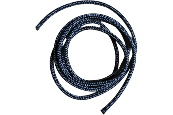 6 mm dubbelflätat polyesterrep för segelbåtar, yachter, fisketräning, multianvändning väderbeständig (marinblå, 2 meter)