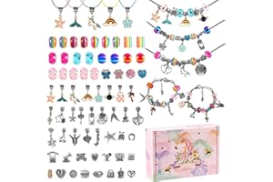 Ballery Kit per la creazione di braccialetti fai da te Bambina Regalo 6-12 Anni, Crea Unicorni Braccialetti Ragazza, Kit Gioielli Bambino Idee Regalo Ragazza