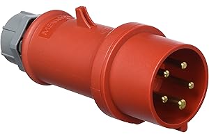 ‎MENNEKES Mennekes 101200151 Stecker, CEE, 400 V, 50-60 Hz, 16 A, 5polig, IP44, Rot