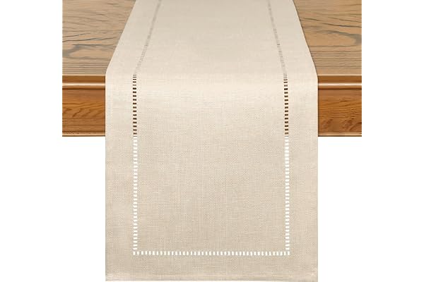 LOMOHOO Rustik bordslöpare 180 cm lång boho-bordslöpare, bondgårdsbordslöpare, flätad randig soffbordslöpare för middagsbjudning (30 x 180 cm