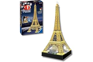 Ravensburger - Puzzle 3D Adultos Torre Eiffel LED | Puzzles 3D para Adultos | Maquetas para Montar De 226 Piezas | Regalo Adulto| Regalo Navidad