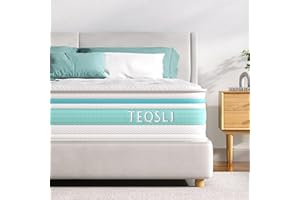TeQsli Single Mattress, 3FT 7-Zone Gel Memory Foam Mattress, 10 Inch Pocket Sprung Hybrid Orthopedic Mattress Medium Firm for Pressure Relief and Motion Isolation, Single (90x190x25cm)
