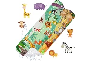 LUZOON Mata do wanny, mata prysznicowa, mata antypoślizgowa, 100 x 40 cm (Ogród zoologiczny)