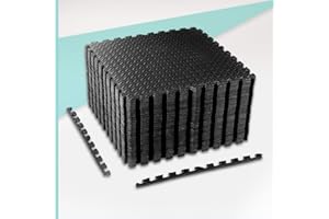 CCLIFE Tapis de Protection de Sol en Puzzle 60x60x1cm Mousse Tapis Mousse de Sol Matelas Puzzle Fitness au Gymnase à l'exercice au Yoga