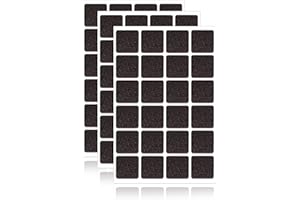 JIYIN Lot de 72 patins en feutre autocollants - 22 mm - Marron - 3 mm d'épaisseur - Pour chaises, meubles - Protection de sol et protection de meubles (rectangulaires)