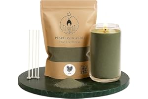 NaDeco Kerzensand mit Duft und Docht, 400g, Kerzen selber Machen, Kerzenwachs & Kerzendocht, Duftwachs Aroma Duft Kerze Candle Sand, Pflanzliches Wachs Granulat, DIY Basteln Home Dekoration, Kiefer