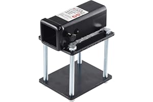 TOPTOW RV Bumper Hitch Receiver 63801 for 4 inch to 4.5 inch Beams, 2 inch Receiver Opening, Fits for Bike Racks, Cargo Carriers Camper-on