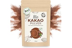 ‎CURLY SUPERFOOD Curly Superfood 100% Criollo Raw Cocoa Powder Organic from Peru - Especially Elegant & Natural Organic Cocoa Powder without Sugar in Raw Food Quality - Intense Aromatic Cocoa Flavour 500 g