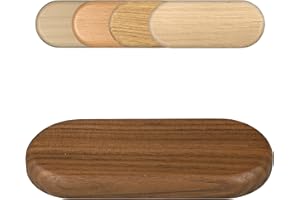 FUX Rosace double pour tuyaux de radiateur, sans perforation, divisée en deux parties - à brancher pour assemblage ultérieur, couvercle pour tubes de chauffage, bois véritable (noyer)