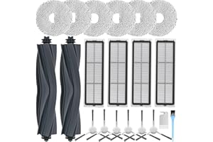 AiLomey Zubehör für Dreame L10s Ultra / L10s Pro / L10 Ultra, Ersatzteile für Xiaomi X10+ Staubsauger, 2 Hauptbürste, 4 HEPA-Filter, 6 Wischtücher, 6 Seitenbürsten