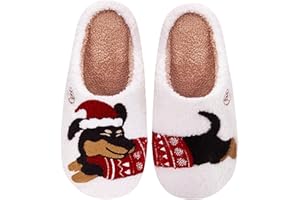 BibHoly Weihnachts Hausschuhe Damen Herren, Winter Plüsch Hausschuhe Weihnachten Tiere Pantoffeln Rutschfest Slippers, Lustige Geschenke für Weihnachten