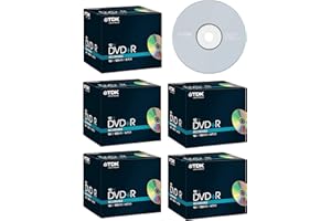 TDK DVD+R 4.7GB 16x Speed 120min Blank Discs - Jewel Cased - Pack of 50