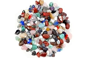 jwtyu 600g Edelsteine für Kinder 9-12 mm Trommelsteine kleine Edelsteine Bunte Bteine Halbedelsteine Kleine Steine Geeignet für Dekoration Edelsteinspiel