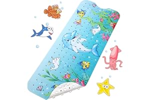 LUZOON Mata do wanny, mata prysznicowa, mata antypoślizgowa, 100 x 40 cm (Delfin)