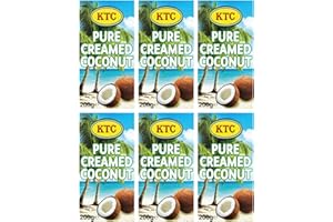 GHARANA SWAAD KA KHAZAANA Creamed Coconut 200g x 6 | Natural Coconut Flavor | Perfect for Cooking and Baking | Bulk Pack for Restaurants and Families | Rich and Creamy Texture | Long Shelf Life