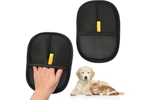 FL HUA 1 para rękawic z magnesem, futrzane, większe i grubsze, rękawice do usuwania sierści zwierząt dla kotów i psów, gładkie futro i delikatny masaż