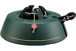 KRINNER Weihnachtsbaum Christbaumständer Comfort M Grün 36cm inkl. Fußpedal-und Einseiltechnik für Baumhöhe bis 2,5m MADE IN GERMANY 94125