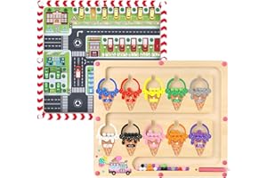 KONIJIWA Regalo niños Niña niño 3 años 3 in 1 Laberinto Magnético de Colores y Números Juguetes Montessori Para Niños de 3 años Regalos Juguetes Juegos Niña Niños Niño 3 4 años Juguetes Para Clasificar Colores