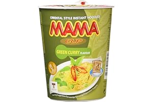 Mama Instant Cup Noodle with Green Curry Flavor 70 g - Pack of 12
