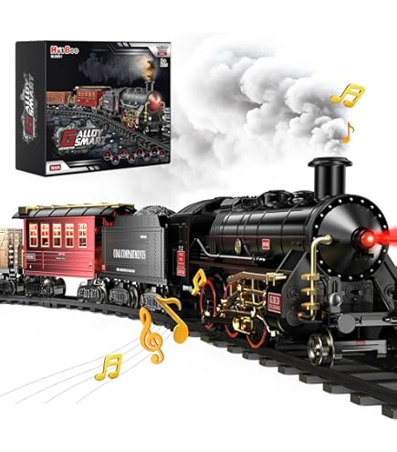 Kinderen spelen met houten model van een trein kleurplaat Industriële
