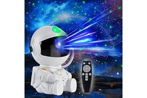 MEBIUSYHC Astronaut Galaxy Star Projector - Starry Night Light with Remote Control Timer, 360° Adjustable for Christmas, Birthdays, Valentine's Day