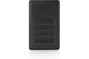 Verbatim Store 'n' Go Secure Portable I 2 To I Noir I Disque dur externe avec accès par code I Disque dur externe USB 3.2 GEN 1 I pour Windows et MacOSX I Disque dur portable I Disque dur USB