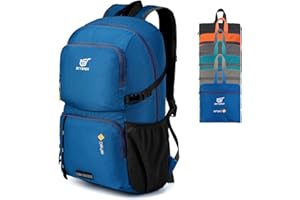 SKYSPER 30L Mochila Plegable Ultraligera Mochilas de Senderismo Mochila de Viaje Mochilas de Marcha Pequeña Mochila con Bolsillo Húmedo para Hombre Mujer Viaje Trekking Deporte al aire libre