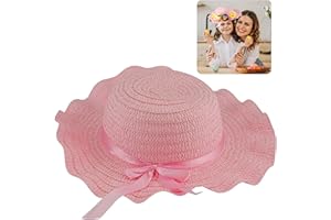 SRVERTEX SRV Hub® Easter Bonnet for Kids with Ribbon Straw Woven Colourful Decorative Easter Hat Ideal to Decorate for School Parade Great Accessory for seasonal celebrations Size-29cm